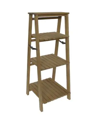 Product image of the product “Ladder Shelf, 121 cm Height | Teak Wood, Natural Finish ”